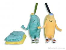 Пледы Obuvok 8516 (12131) банан іграшка (50х25)-плед 120x160 mix