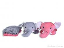 Пледы Obuvok 7502 (12120) слон іграшка (55х25)-плед 120x160 mix