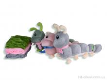 Пледы Obuvok CH7227 (12117) гусениця іграшка (70х30)-плед 120x160 mix