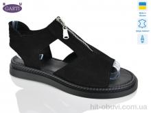 Босоніжки Garti 2527 чорний замш