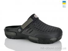 Кроксы DeMur CM118 чорний-хакі