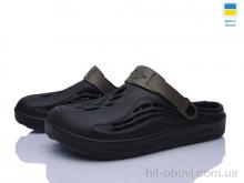 Кроксы Inblue CM129 чорний-хакі
