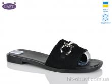 Шлепки Garti 58 чорний замш