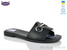 Шлепки Garti 58 чорна шкіра