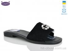 Шлепки Garti 56 чорний замш