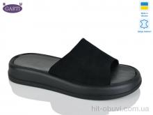 Шлепки Garti 0133 чорний замш