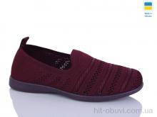 Слипоны DeMur 6710 бордовий