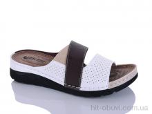 Шльопанці Sali-2 203-43 білий-т.корич.
